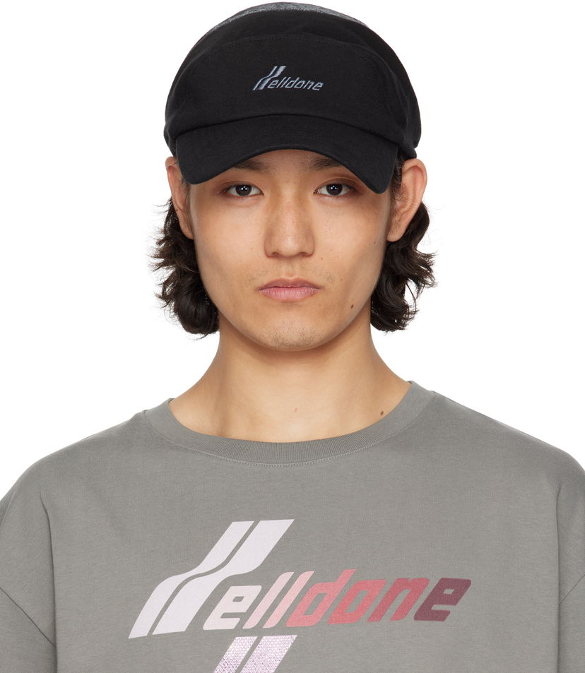 Keps We11done We11done Jersey Scarf Cap Svart | WD-AH1-25-433-U-BK
