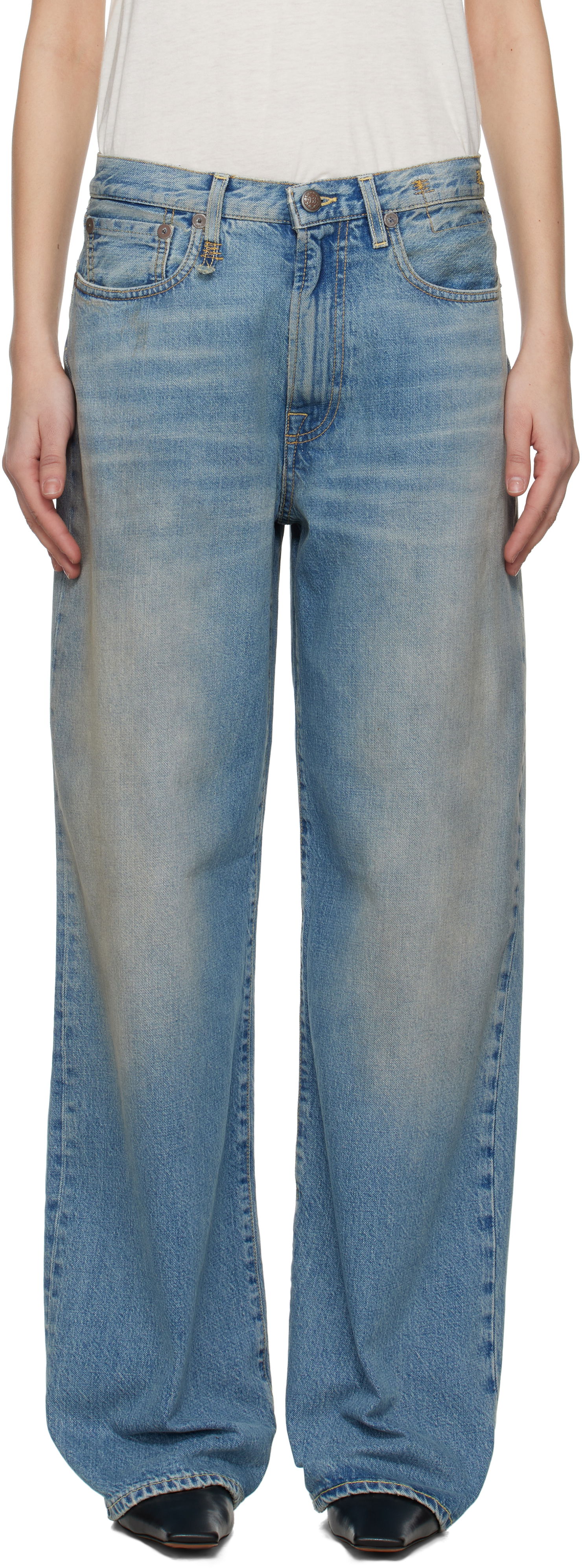 Jeans R13 R13 D'Arcy Loose Jeans Blå | R13WD038-D306A, 0