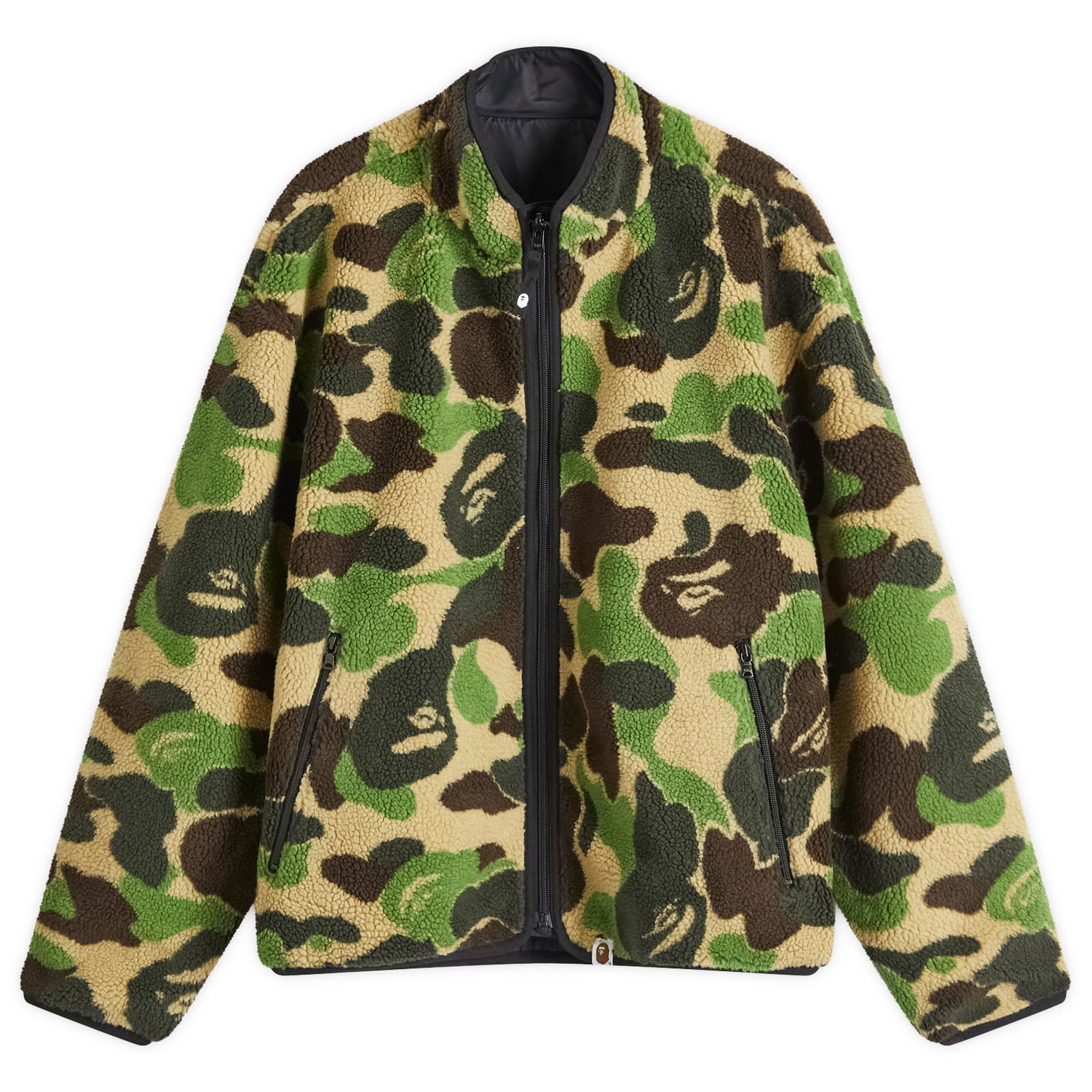 Jacka BAPE Reversible Camo Boa Jacket Grön | 001LJK801010M-GRN, 1