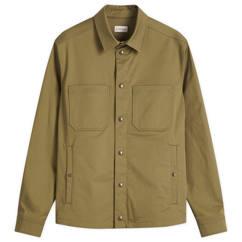 Skjorta Moncler Moncler Gabardine Cotton Shirt Grön | 2F000-22-57448-81M