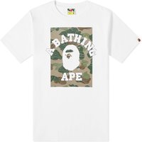 T-shirt BAPE Layered Line Camo College T-Shirt Vit | 001TEJ801031M-WHT, 1