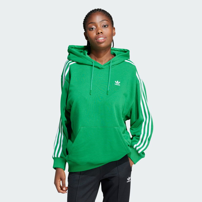 Sweatshirt adidas Originals Adicolor 3-Stripes Oversized Grön | IN8398