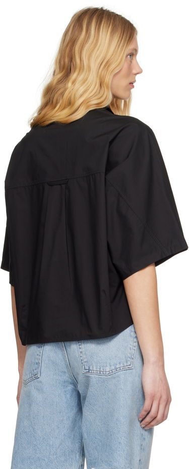 Skjorta AGOLDE AGOLDE Merrin Cropped Short Sleeve Shirt Svart | A7353-1769, 2