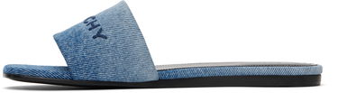 Tillbehör Givenchy Givenchy 4G Flat Denim Slides Blå | BE306FE2CC420, 2