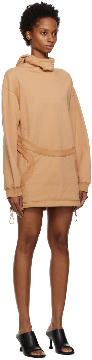 Sweatshirt Dion Lee Interlock Mask Hoodie Dress Svart | C3079F22, 4