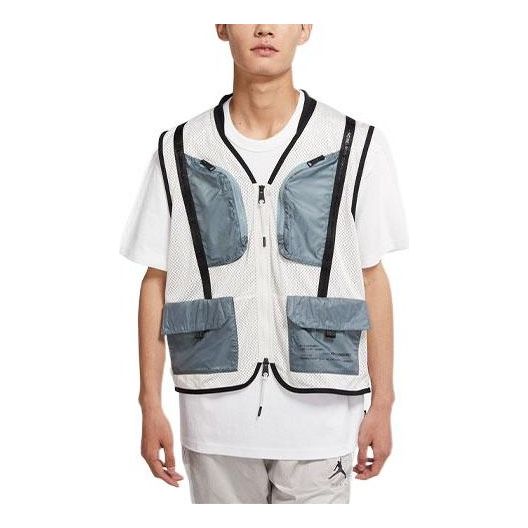 Väst Jordan Jordan Utility Cargo Vest Vit | DM1387-030