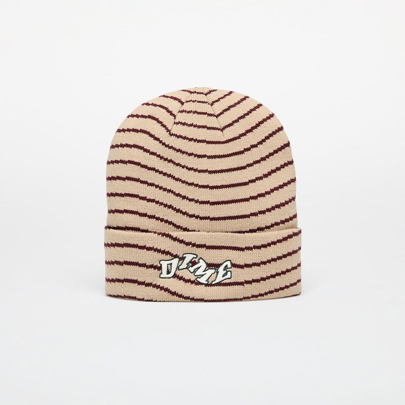 Mössa Dime College Wave Cuff Beanie Tan Universal Beige | DIMEFA2457TAN