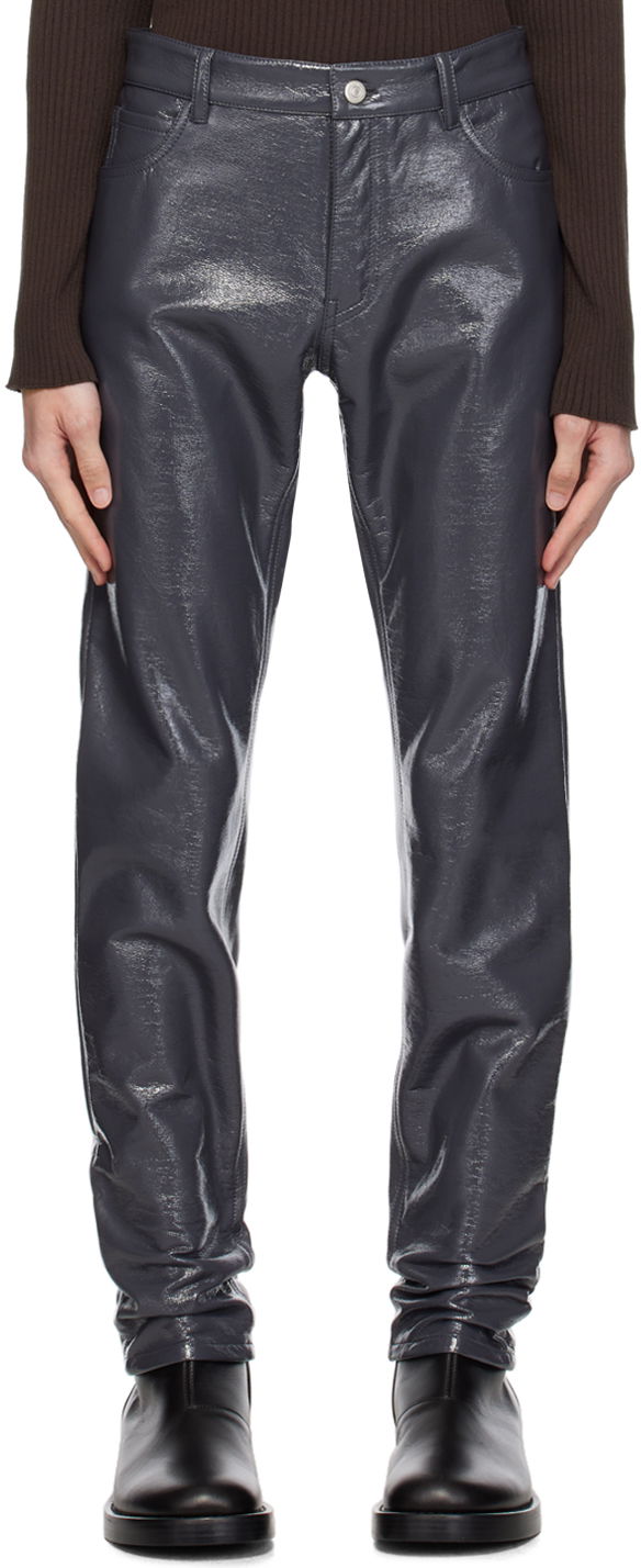 Jeans Courrèges Crinkled Slim-Fit Trousers Grå | 123CPA022VY0014