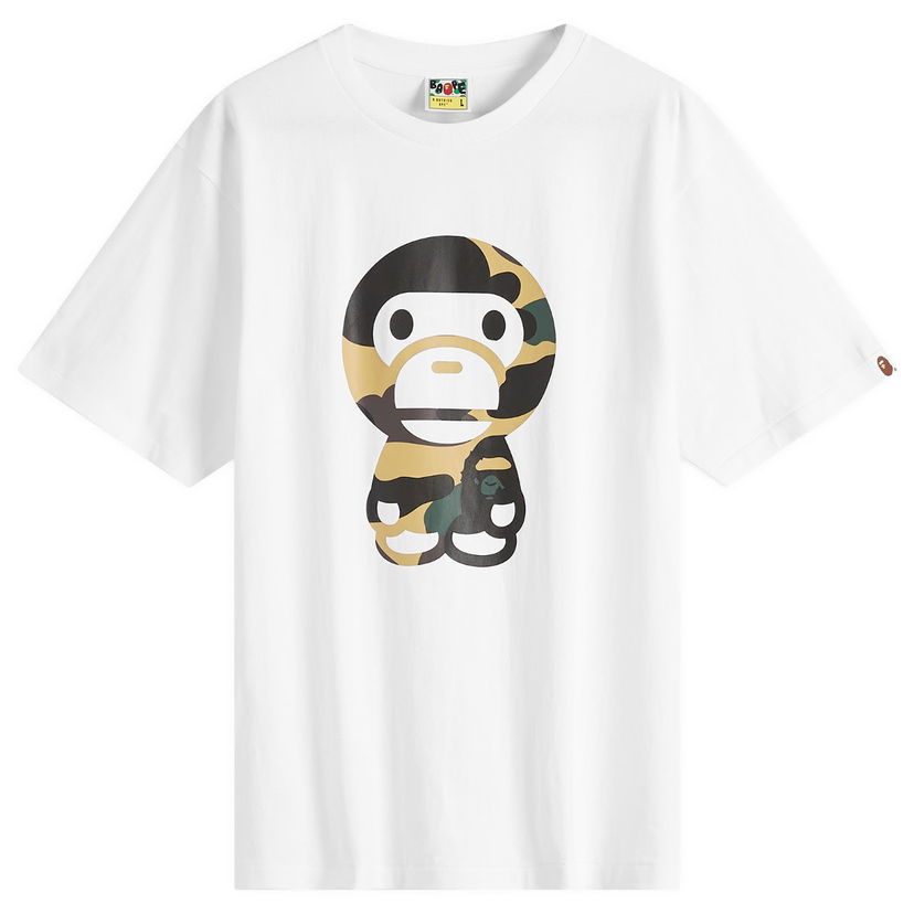 T-shirt BAPE A Bathing Ape Giant 1St Camo Big Baby Milo Graphic T-Shirt, Size Large Vit | 002TEL301006M-WYL