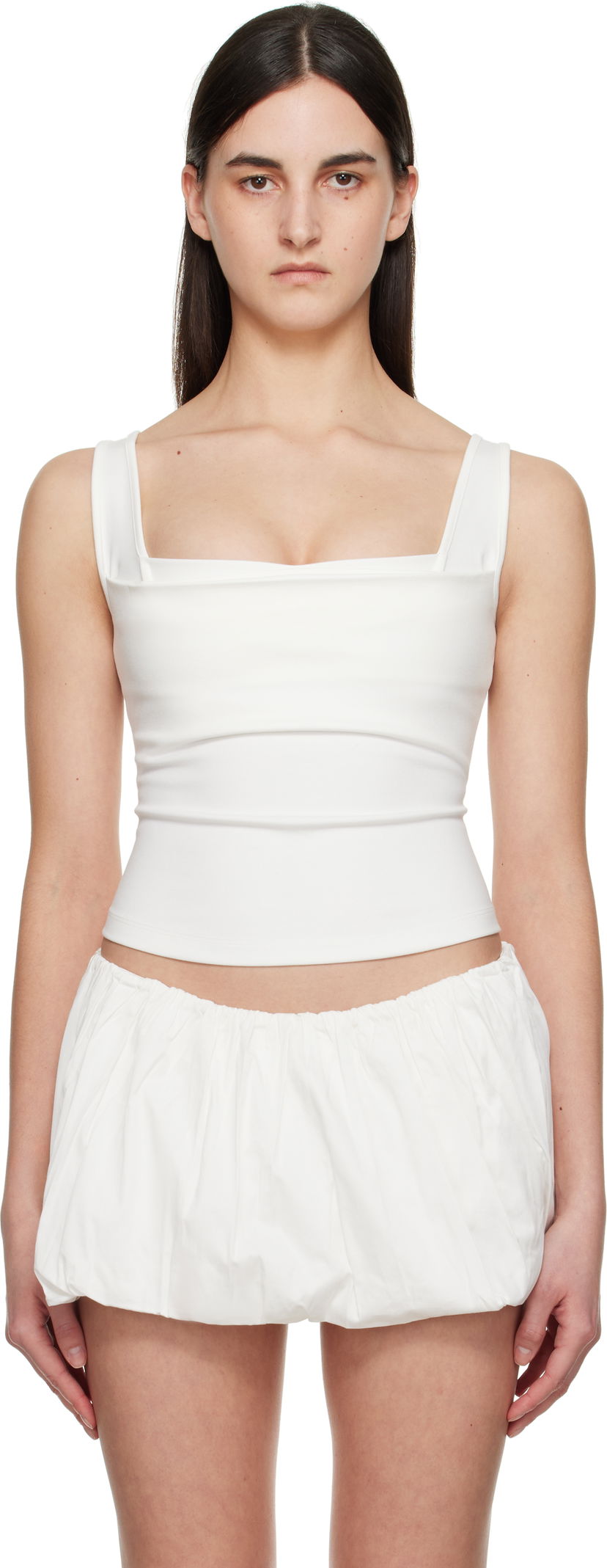 Linne Miaou Miaou Luna Tank Top Vit | 7110PONDOV