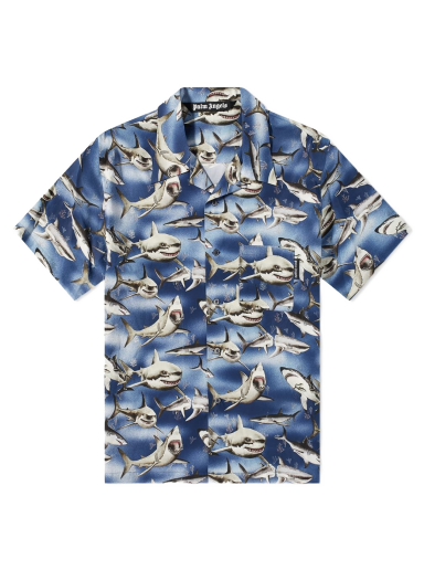 Skjorta Palm Angels Shark Vacation Flerfärgad | PMGA110S23FAB0054510