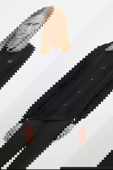 Sweater Fred Perry Fred Perry Textured Cardigan Svart | K9726, 0