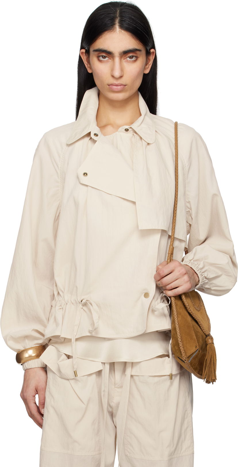 Vindjacka ISABEL MARANT Isabel Marant Gwenola  Jacket Beige | VE0514FA-C2G01I