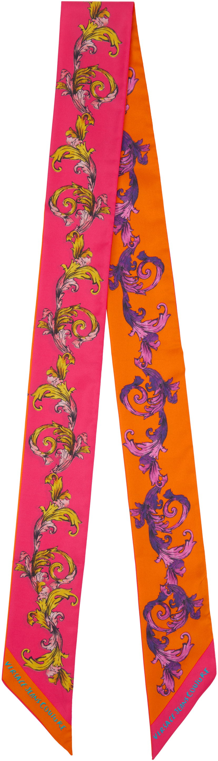 Halsduk Versace Versace Jeans Couture Barocco Skinny Silk Scarf Flerfärgad | E78HA7H07_EZG356