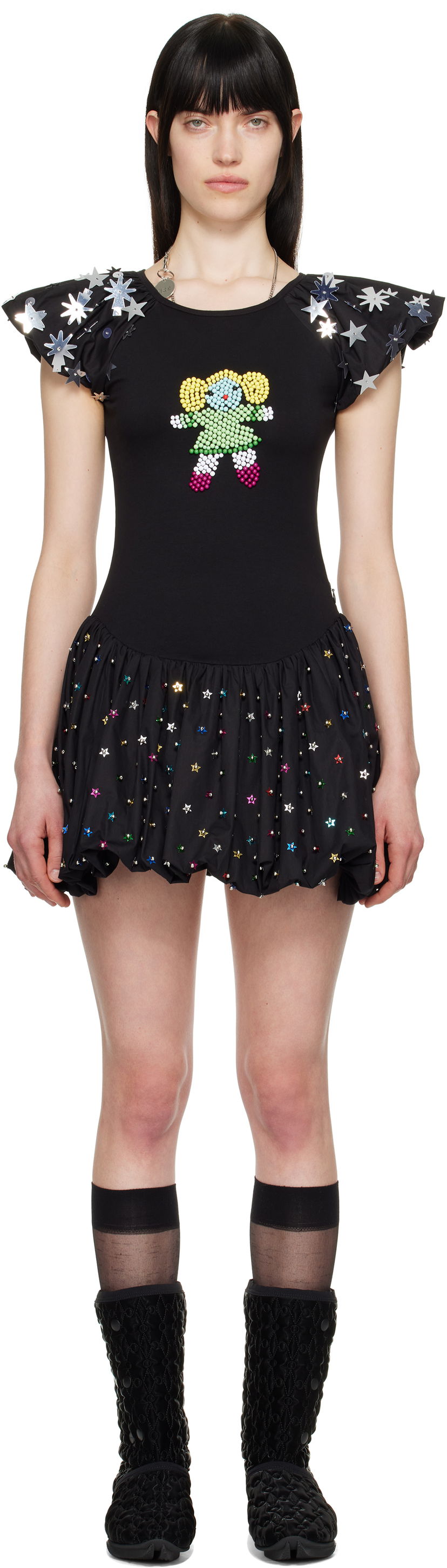 Klä Chopova Lowena Chopova Lowena Angelica Embellished Minidress Svart | 1288