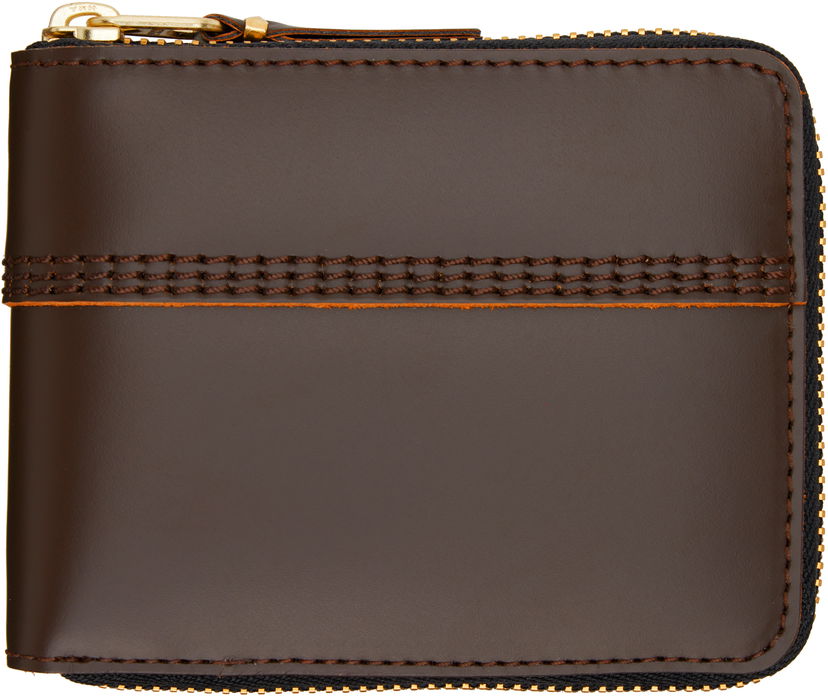 Plånbok Comme des Garçons COMME des GARÇONS Triple Stitch Zip Wallet Brun | SA7100TS