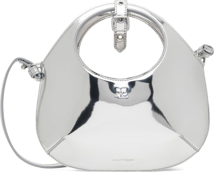 Axelväska Courrèges Mini Mirror Effect Shoulder Bag Metallisk | 324GSA126PU0017