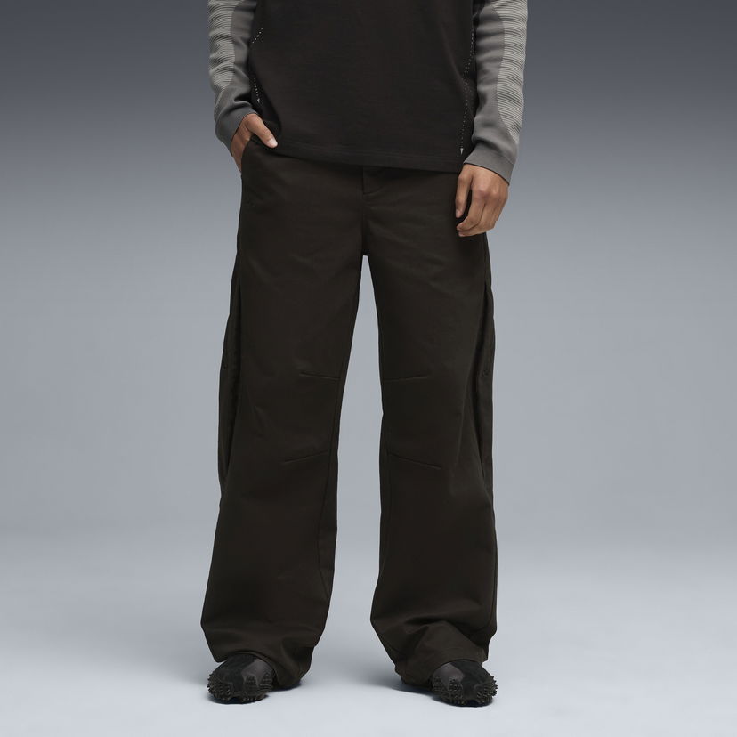 Byxor Puma PUMA x SAN SAN GEAR Wide-Leg Trousers with Knee Panels and Side Zippers Brun | 632551_01