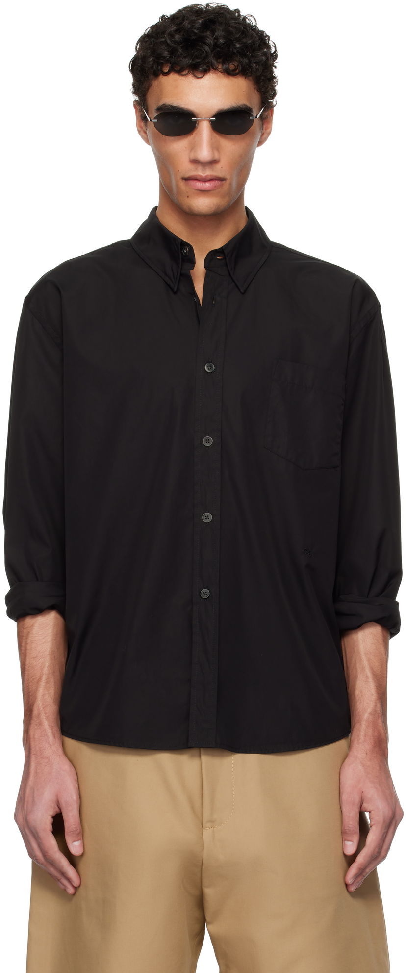 Skjorta OUR LEGACY Our Legacy Beyond Button-Down Shirt Svart | M2252BBE