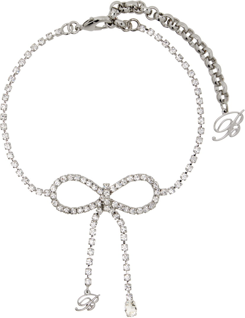 Halsband Blumarine Blumarine Crystal Bow Choker Metallisk | P522W307A