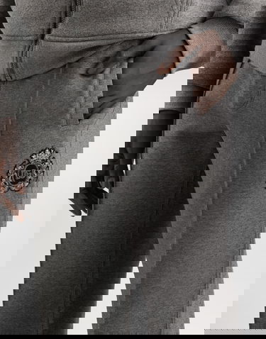 Träningsbyxor Dolce & Gabbana Dolce & Gabbana Jersey Joggers With Patch Grå | GP0M5ZG7PJ7S8291, 3