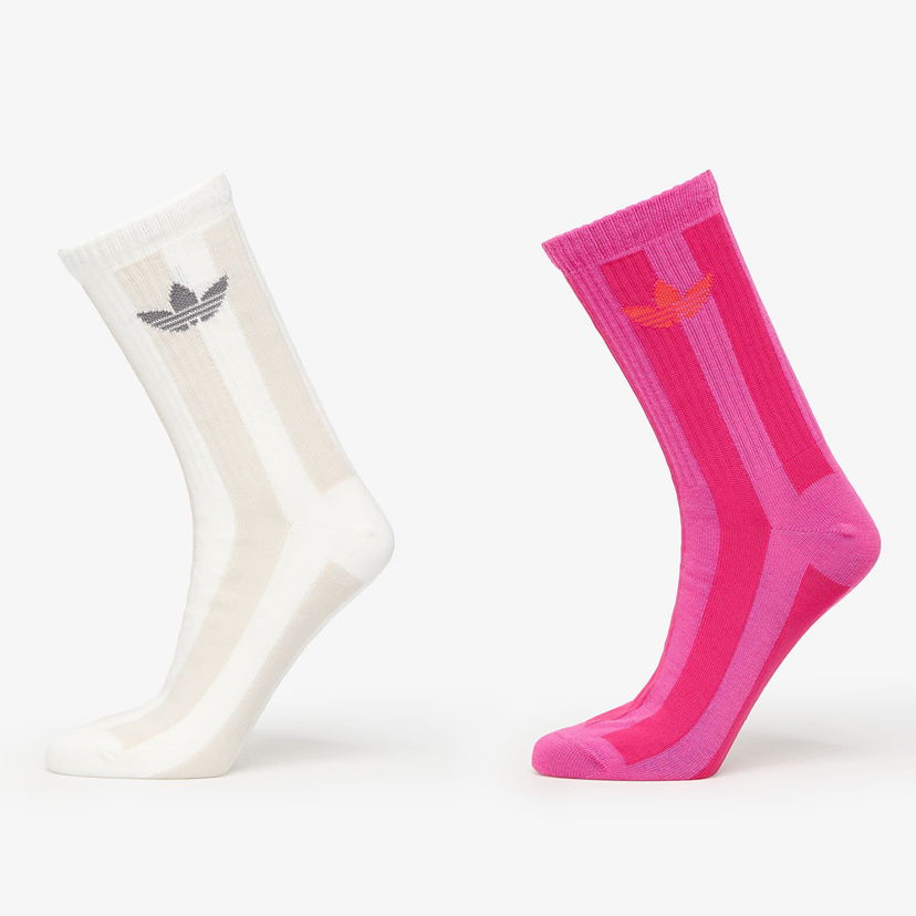 Strumpor adidas Originals Adidas Striped Crew Socks 2-Pack Vit | JW2987