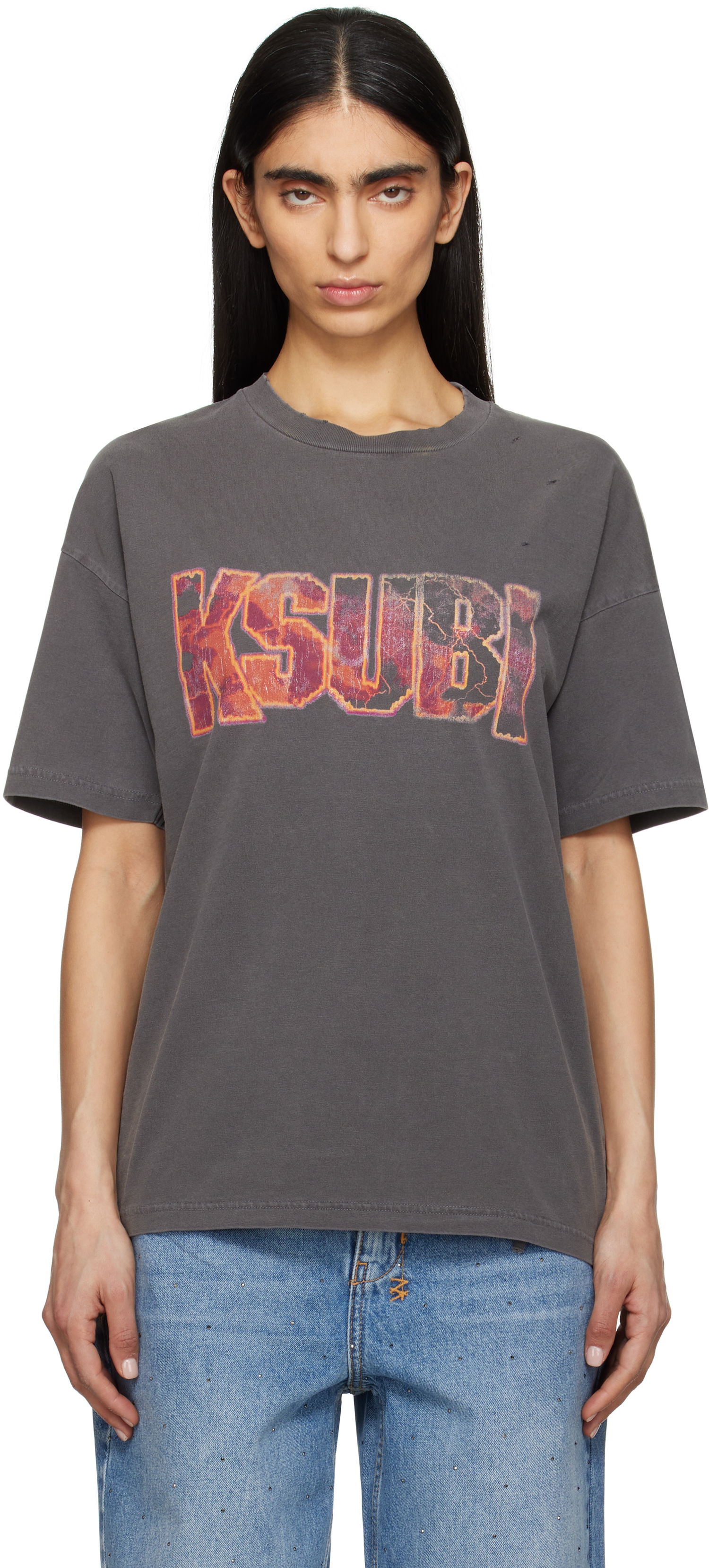 T-shirt Ksubi Ksubi Kickstart Oh G Short Sleeve T-Shirt Grå | WSP25TE003, 0