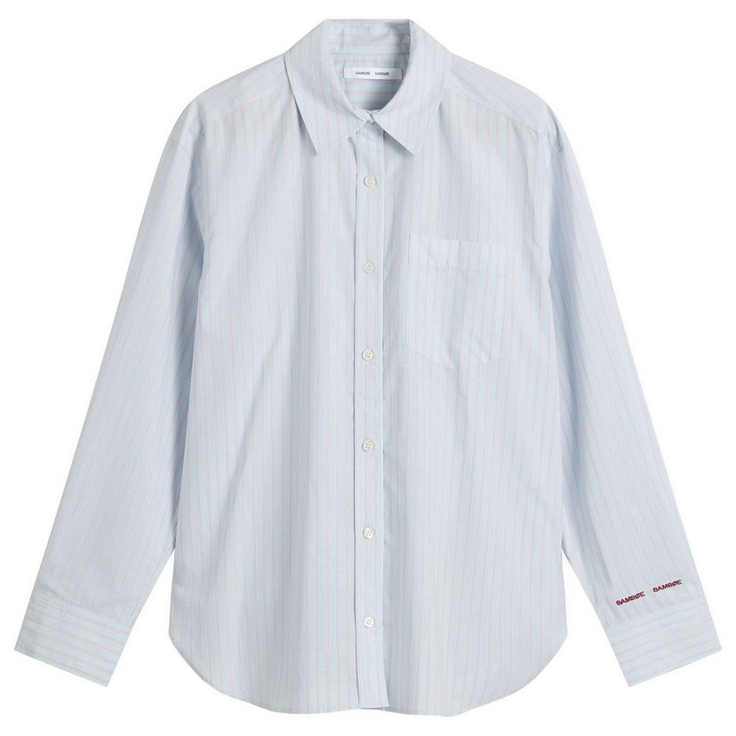 Skjorta Samsoe Samsoe Salova Stripe Shirt Blå | F25400059-CLR002401