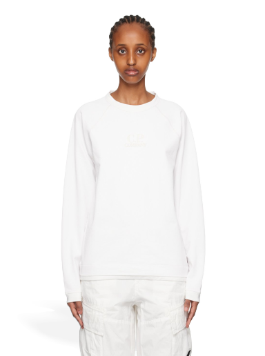 Sweatshirt C.P. Company Embroidered Sweatshirt Vit | 14CMSS305A-006523G