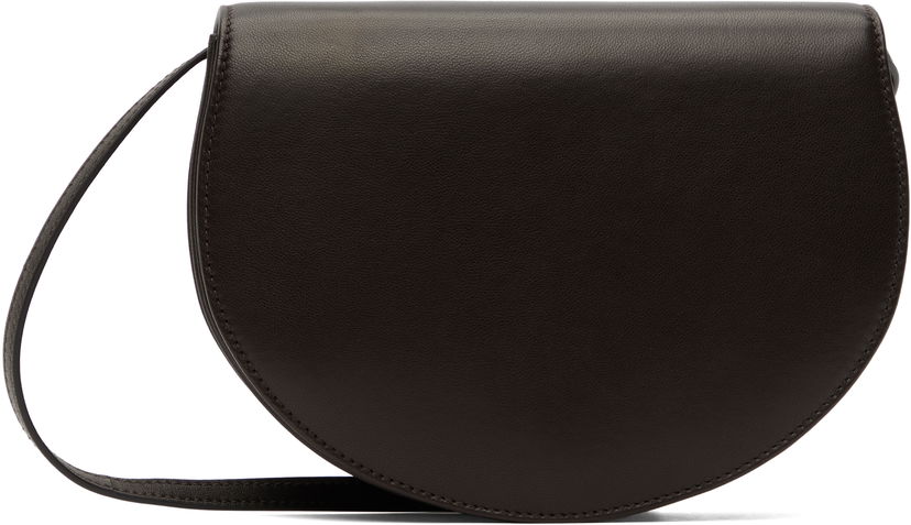 Axelväska The Row The Row Canteen Leather Shoulder Bag Brun | W1730-L117