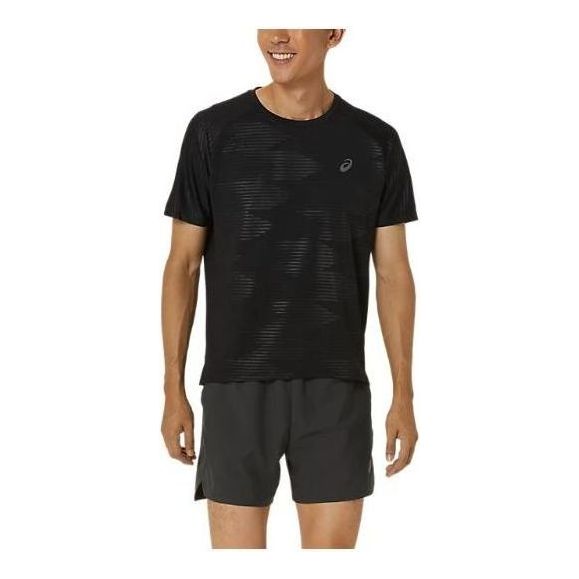 T-shirt Asics Embossed Graphic Short Sleeve Running Top Svart | 2011D012-001, 0