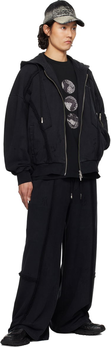 Sweatshirt Feng Chen Wang Feng Chen Wang Deconstruction Zip-Up Hoodie Svart | FUS19HD01, 3
