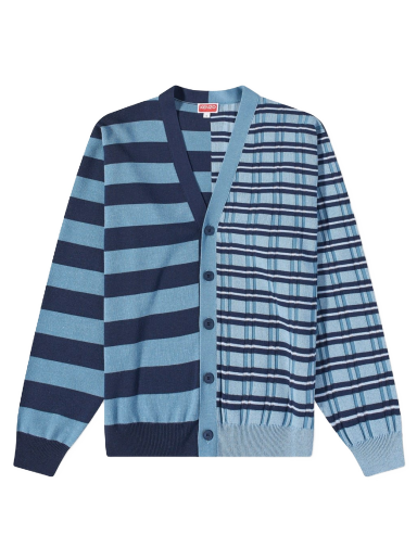 Sweater KENZO Split Striped Cardigan Sky Blå | FC65CA3283CK64