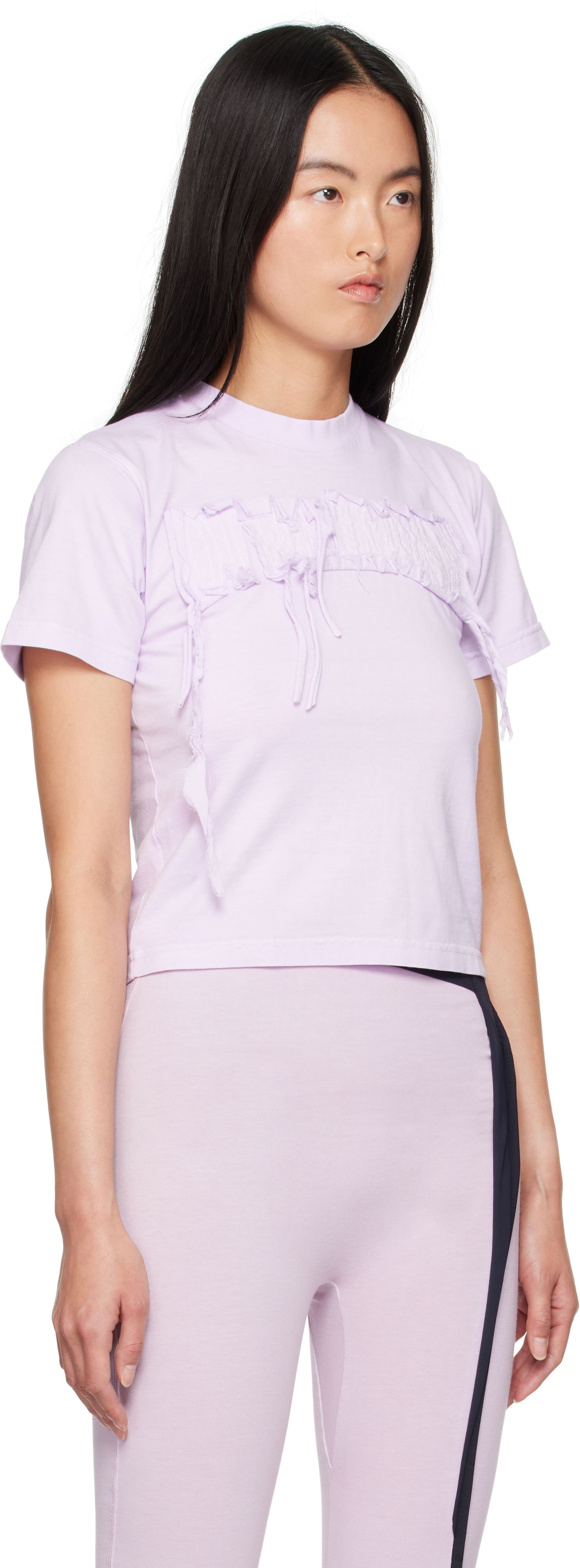 T-shirt Ottolinger Ottolinger Distressed Otto Fitted T-Shirt Purpur | 2215014014, 1