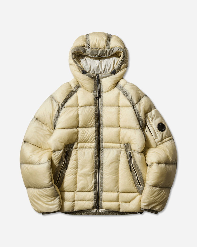 Pufferjacka C.P. Company D.D. Shell Hooded Medium Down Jacket Beige | 19CMOW702A-110416A 402