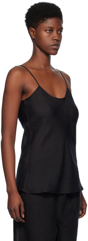 Linne Baserange Dydine Black Camisole Top Svart | TODY-SL-000, 4