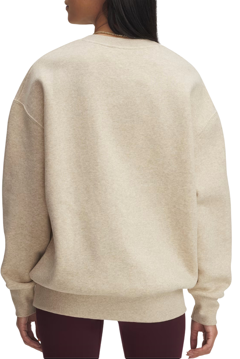Sweatshirt Under Armour Icon Fleece Oversized Crewneck Sweatshirt Beige | 1379475-305, 1