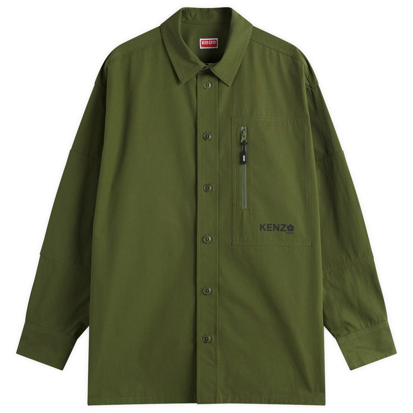 Skjorta KENZO Kenzo Boke Flower 2.0 Technical Oversized Shirt, Size Large Grön | FF55CH5049LP-50
