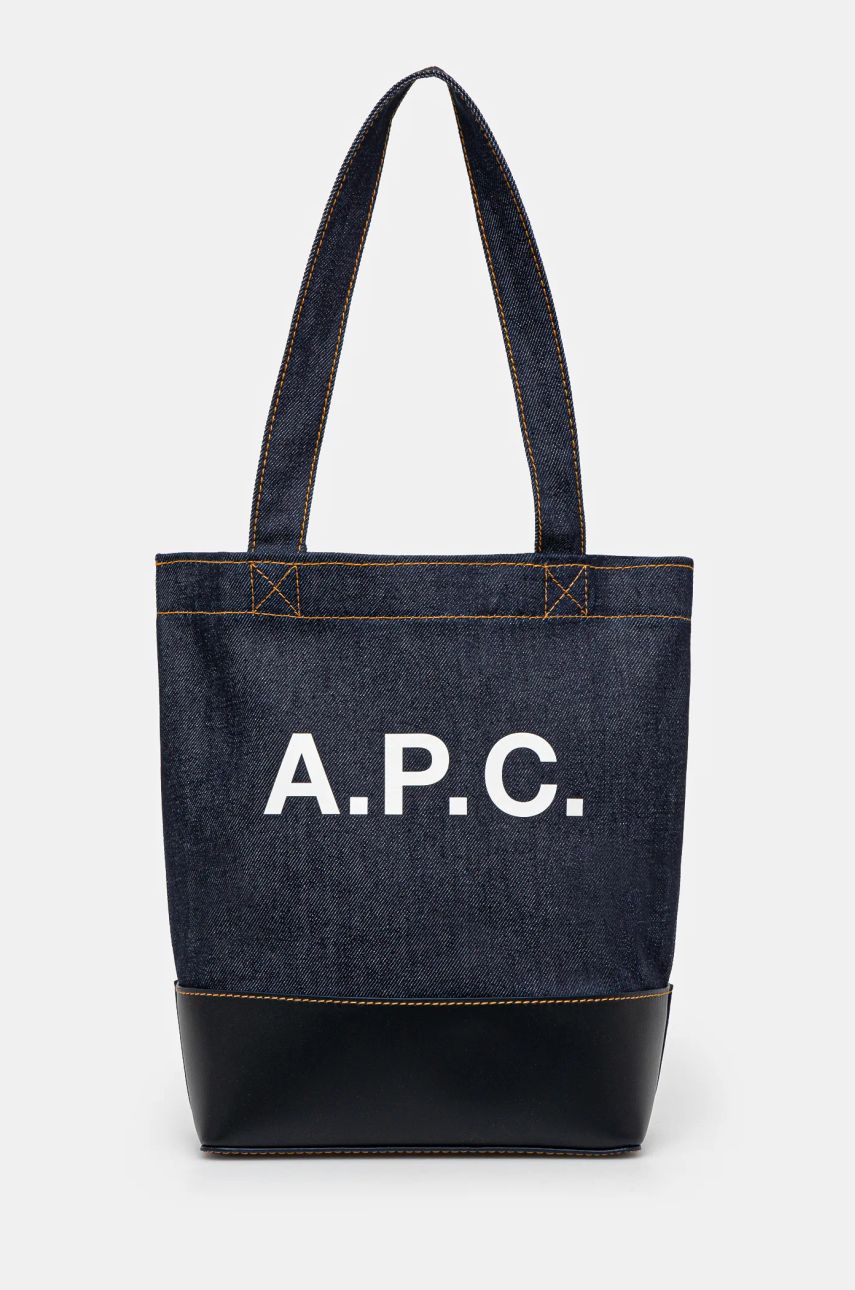 Tygpåse A.P.C. Axel Small Tote Bag Blå | CODDP.M61568.IAK, 0