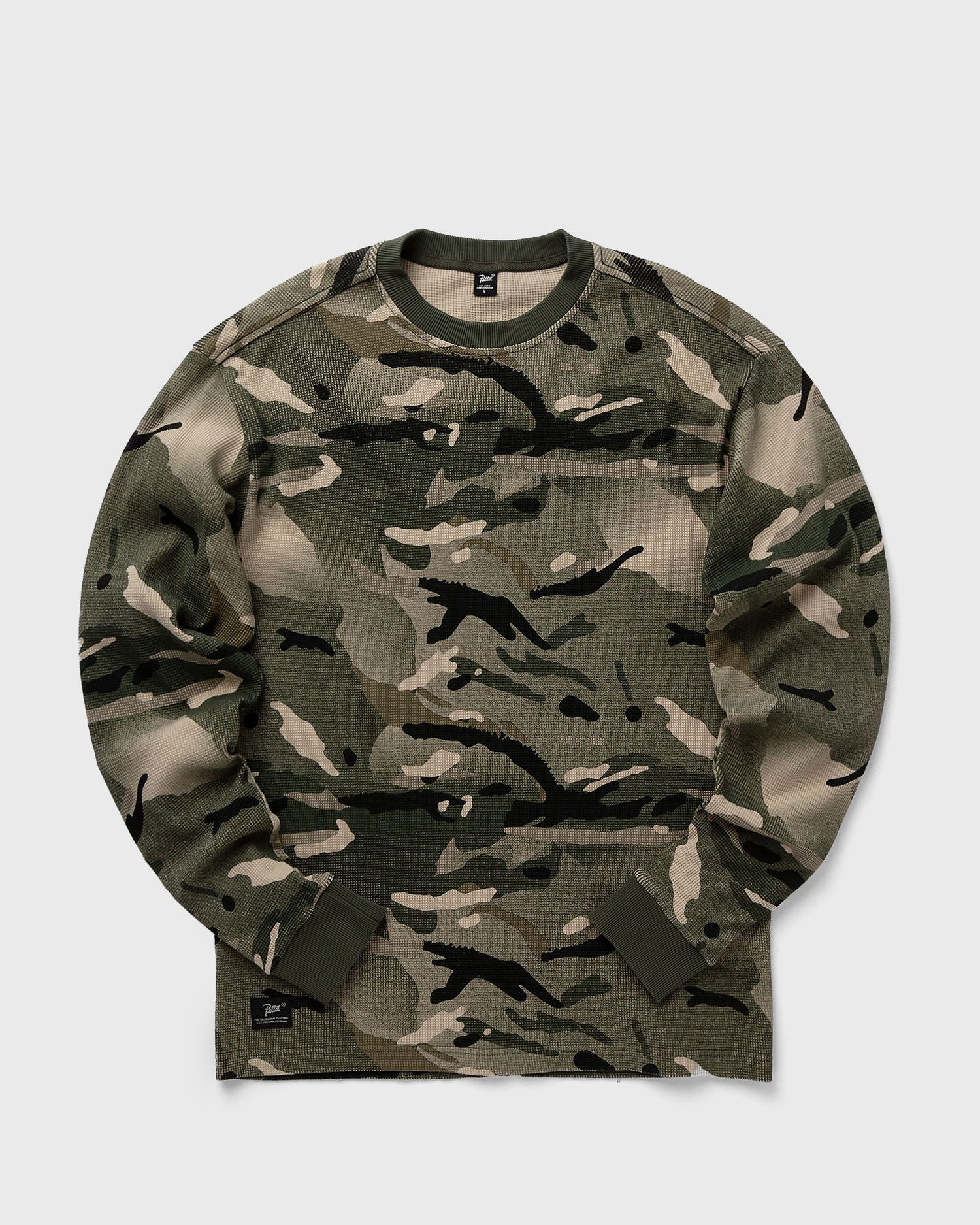 T-shirt Patta DIGI WAFFLE LS TEE Brun | POC-SPRAY-CAMO-AOP-WAFFLE-LST-001, 0