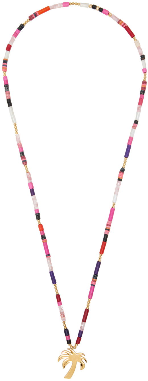 Halsband Palm Angels Multicolor Palm Beads Necklace Flerfärgad | PWOB122F24MAT0018476