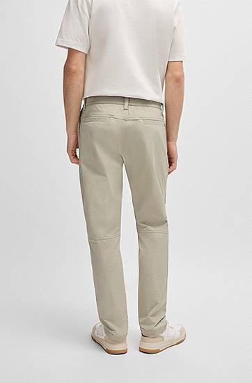 Byxor BOSS Tapered-Fit Technical-Stretch Chinos Beige | 50519228, 1