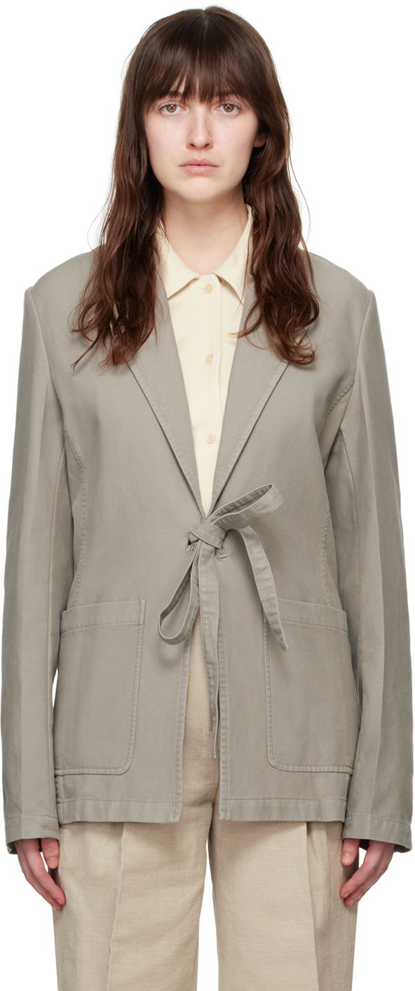 Jacka TOTEME Tie-Front Blazer Grön | 243-WRZ0042-FB0189