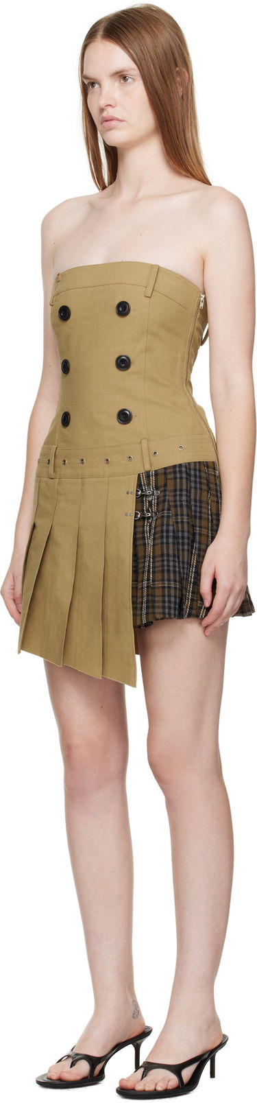 Klä Andersson Bell Andersson Bell Double-Breasted Pleated Minidress Beige | atb1366w, 3