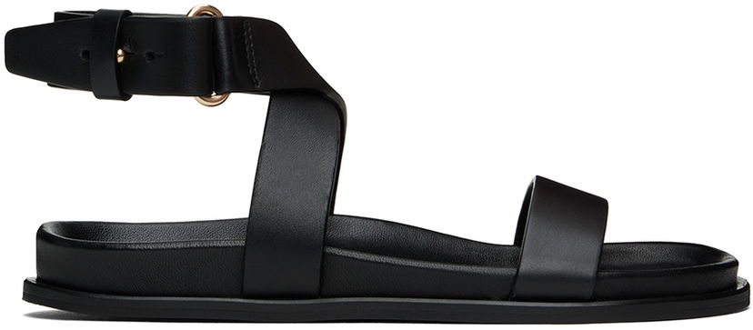Sneakers och skor TOTEME The Chunky Leather Sandals Svart | 243-WAS2047-LE0035
