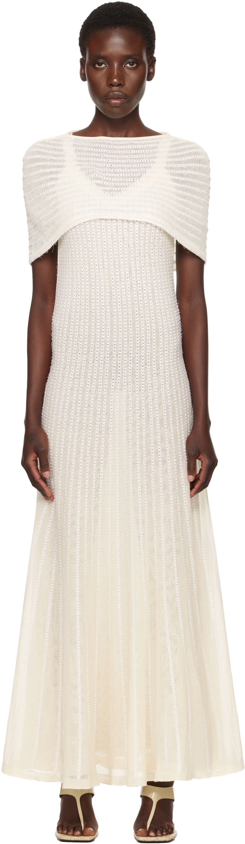 Klä Khaite KHAITE Thora Maxi Dress Vit | 9774125