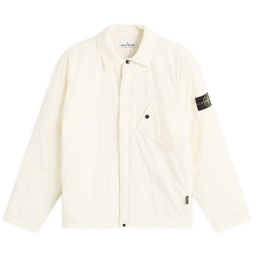 Skjorta Stone Island Stone Island Ripstop Cordura Zip Overshirt, Size Large Vit | K2S151200007-V0093