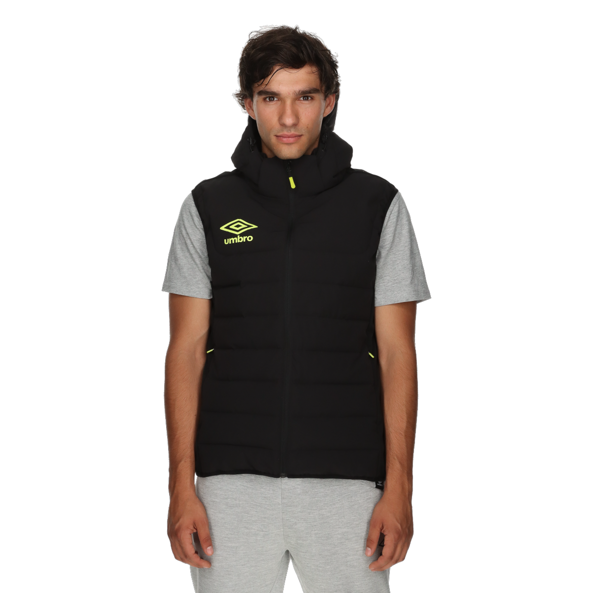 Väst Umbro Essentials Hooded Puffer Vest Svart | UMA253M500-01, 0