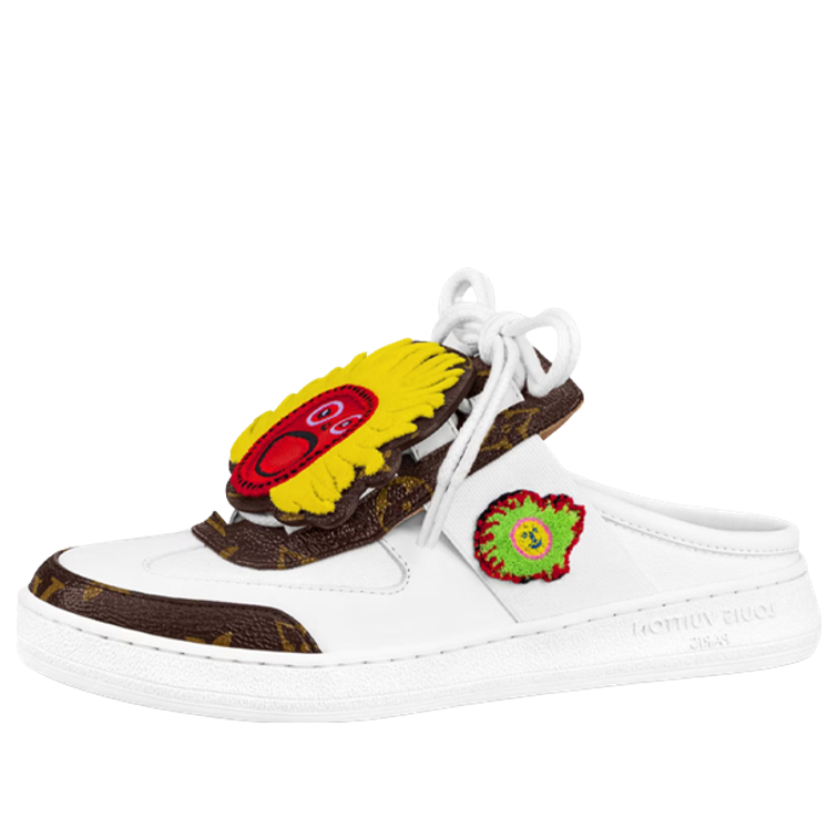 Sneakers och skor Louis Vuitton Kusama Mules with Logo and Monogram Vit | 1ABD7C, 0