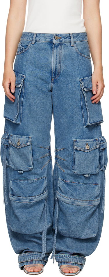 Jeans The Attico Attico Fern Cargo Wide-Leg Jeans Blå | 247WCP84 D049, 0